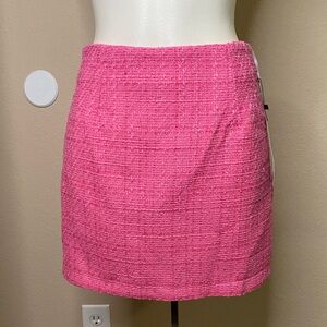 Classic style Wool Pink Tweed Mini Skirt lined size S